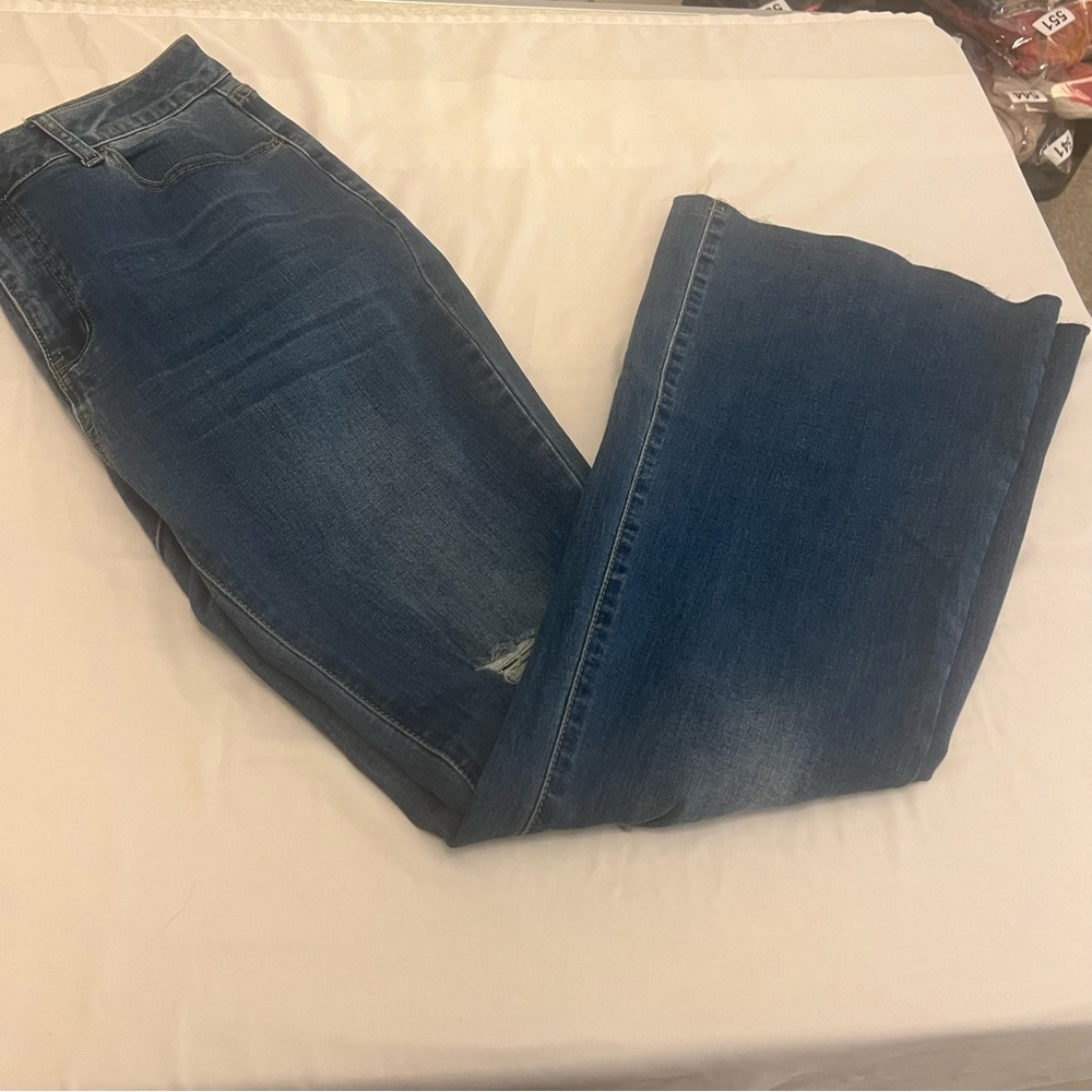 Unknown Boutique Brand Women's Blue Flare Jeans Size Lg